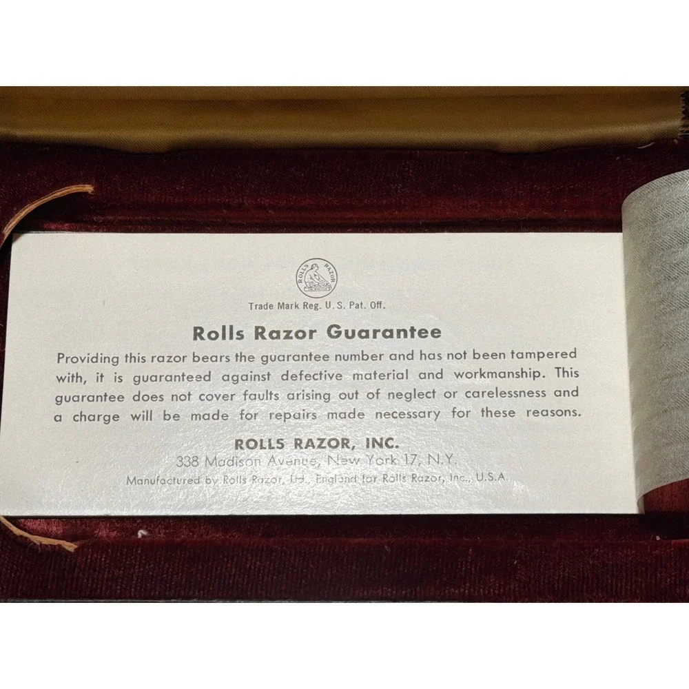 Vintage Rolls Razor The Traveler Safety Razor Set Faux Crocodile Case England